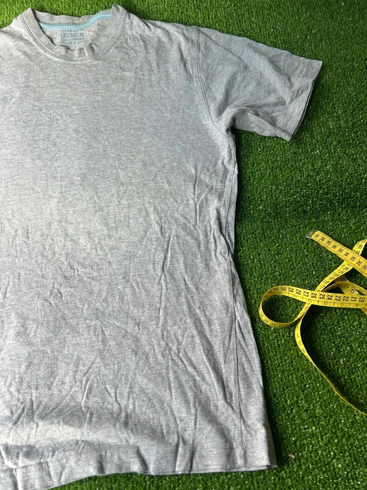 Camiseta blanca y gris lisa - TEX Basic talla M – photo 4
